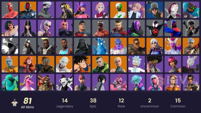 [PC/PSN/XBOX/NINTENDO] 81 skins | Joey | The Foundation | Torin | The Cube Queen | Son Goku | Ronin | Malik | Kymera | HR0056