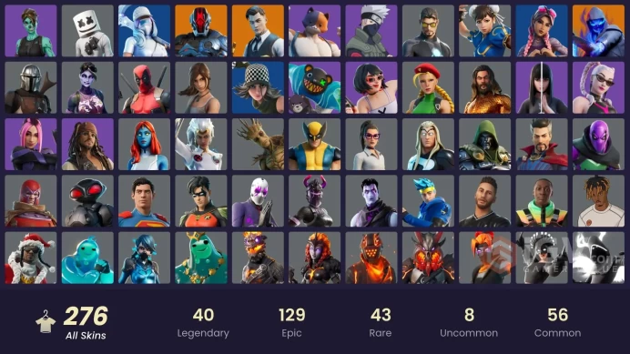FA / 270 SKINS / GOLD MIDAS / GOLD MEOWSCLES / GOLD BRUTUS / CHALLENGER / OG STW