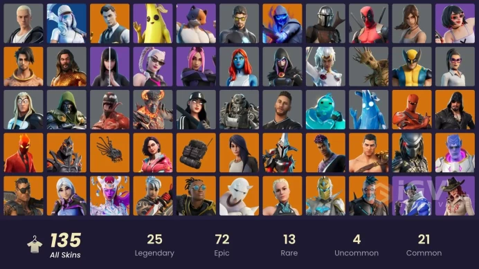 [PC/NINTENDO] 135 skins | Gold Midas | Blue Striker | Sentinel | Kymera | Ruin | Malik | Paradigm (Reality-659) | HR0071
