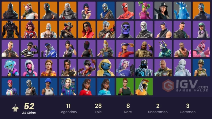 FA / 45 SKINS / OG SKULL TROOPER / BLACK KNIGHT / SPARKLE SPECIALIST / ELITE AGENT / TAKE THE L