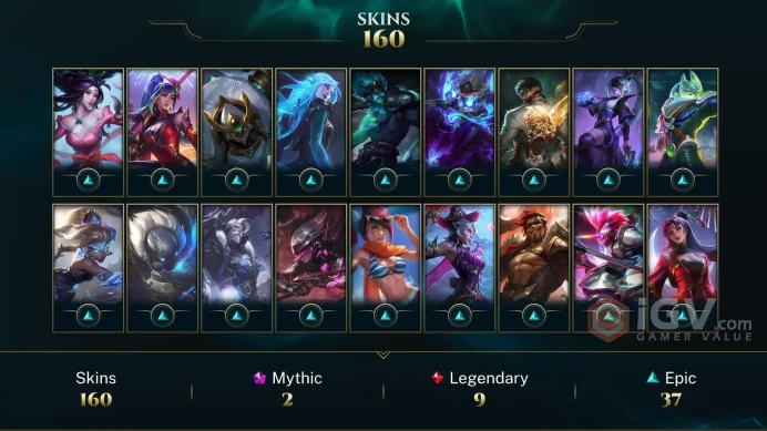 EUW - GOLD 4 %70WR - 172 Champ - 160 Good Skins(1 Ultimate, 2 Mythic, 9 Legendary, 37 Epic) - 108K BE - HANDMADE - FULL ACCES - CHEAP