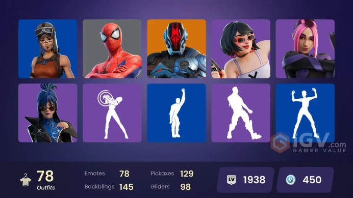 [PC/XBOX/NINTENDO] 78 skins | Renegade Raider | NBA 75 Swish | Omegarok | Ronin | The Imagined |  Spectra Knight | Peter Griffin | HR0034