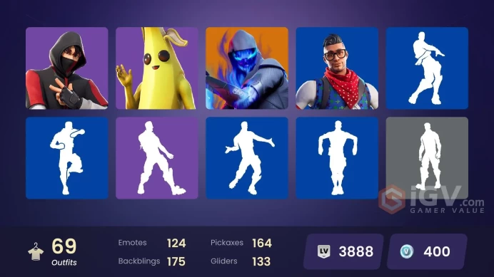 FA / 62 SKINS / IKONIK / SCENARIO / PRODIGY / BLUE STRIKER