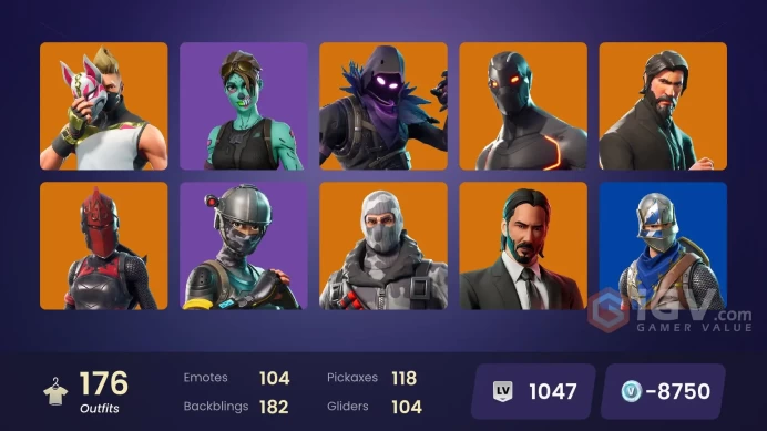 FA / 161 SKINS / THE REAPER / BLUE SQUIRE / ROYALE KNIGHT / ELITE AGENT / HAVOC / ROGUE AGENT / BLUE STRIKER / SUB COMMANDER / OG STW