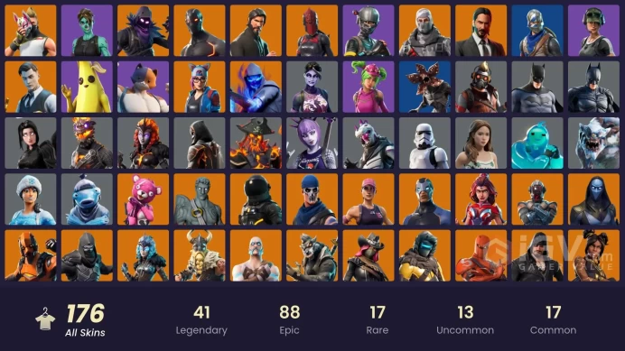 FA / 161 SKINS / THE REAPER / BLUE SQUIRE / ROYALE KNIGHT / ELITE AGENT / HAVOC / ROGUE AGENT / BLUE STRIKER / SUB COMMANDER / OG STW