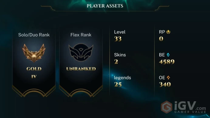EUNE GOLD 4 60 Lp - %100 WIN RATE- HIGH MMR -1 Win 0 Lose - 2 Skin - Full Acces - Instant Delivery - Unverified Email