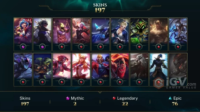 CHEAP HIGH ELO EUW MASTER 60WR- FULL CHAMP-196 SKIN -2012 ACCOUNT- 2 GRANDMASTER EMOTE -45K BE - SAFETY