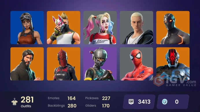 FA / 278 SKINS / THE REAPER / ELITE AGENT / CANDY AXE / TAKE THE L / OG STW