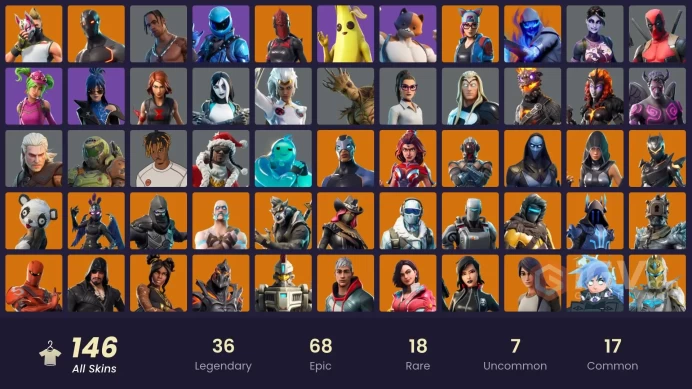 FA / 144 SKINS / HONOR GUARD / TRAVIS SCOTT / EXPLORER EMILIE / 