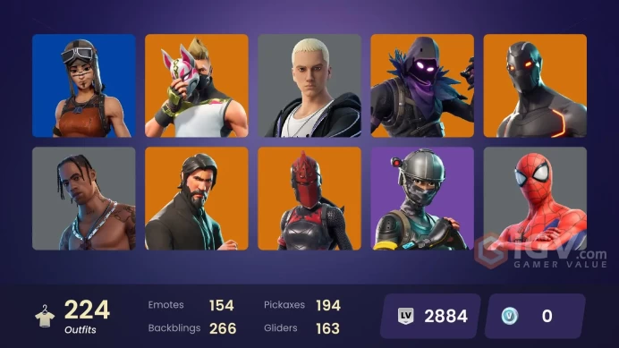 FA / 220 SKINS / TRAVIS SCOTT / THE REAPER / ELITE AGENT / ASTRO JACK / GOLD BRUTUS