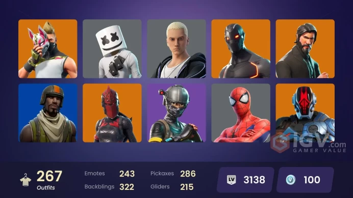 FA / 251 SKINS / THE REAPER / AERIAL ASSAULT TROOPER / ELITE AGENT / OG STW