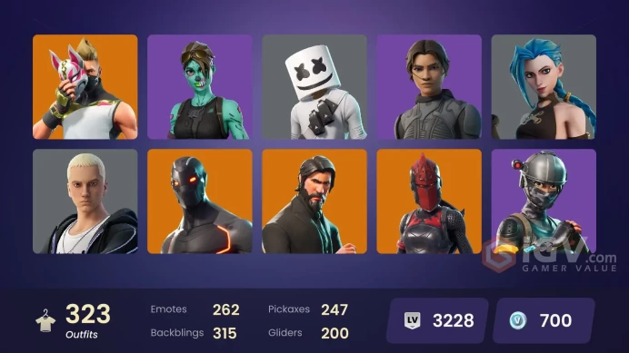 FA / 313 SKINS / THE REAPER / ARCANE JINX / TAKE THE L / ELITE AGENT / OG STW
