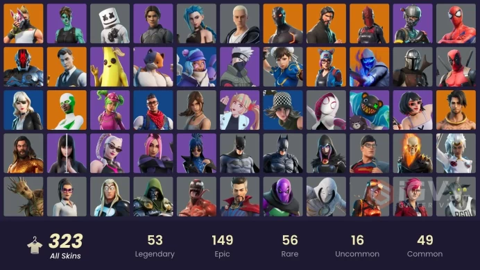 FA / 313 SKINS / THE REAPER / ARCANE JINX / TAKE THE L / ELITE AGENT / OG STW
