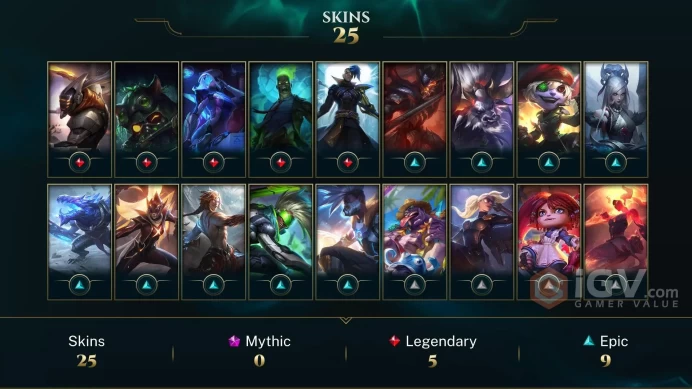 Lan S2 (0WIN-1LOSE) - 25 Skin - 80 Champs - PLAT3+ LOBBIES- HIGH MMR - Full Acces- Instant Delivery - Safe