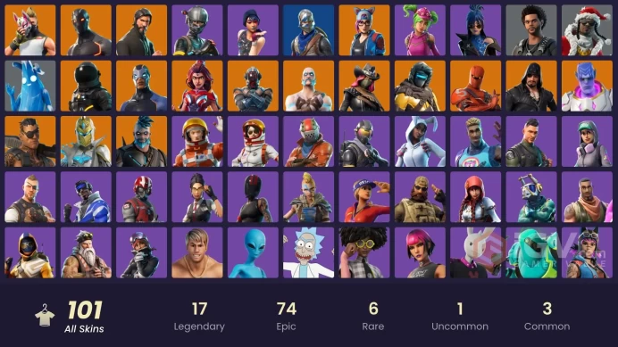 FA / 95 SKINS / SPARKLE SPECIALIST / THE REAPER / BLUE SQUIRE / ROYALE KNIGHT / BLUE TEAM LEADER / BLUE STRIKER / ROGUE AGENT /