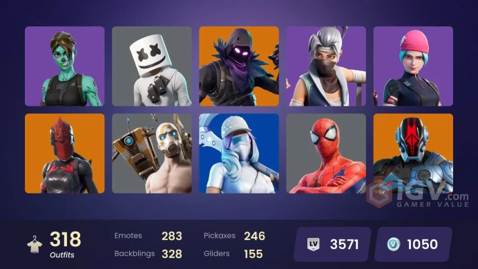 FA / 316 SKINS / WILDCAT / LEVIATHAN AXE / UNCHAINED RAMIREZ / RENEE / FASHION BANSHEE / FNCS 3:1 CHAMPION / UNCHAINED RAMIREZ / SNAKE EYES /