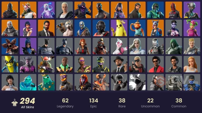 FA / 290 SKINS / BLACK KNIGHT / GALAXY / STEALTH REFLEX / SPARKLE SPECIALIST / THE REAPER / GLOW / BLUE SQUIRE / ROYALE KNIGHT / OG STW