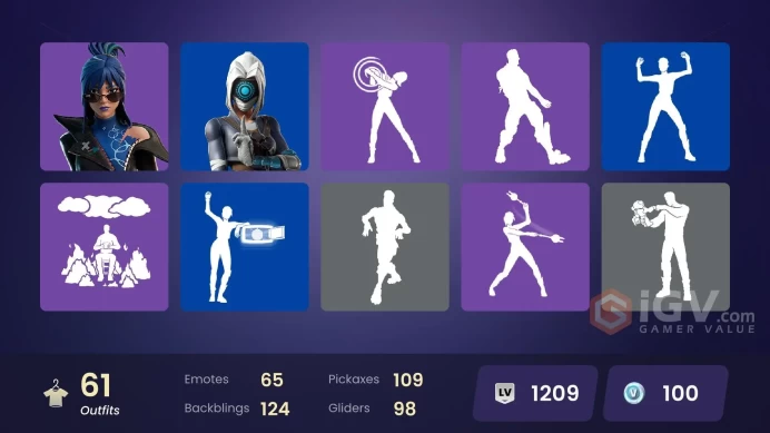 Fortnite Account [PC] 61 skins | Renzo the Destroyer | Omegarok | Spectra Knight | Inferno | Mizuki | Kado Thorne | Era | Nezumi | The Ageless