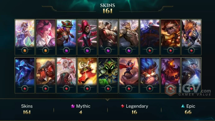 LOL 151 SKINS 