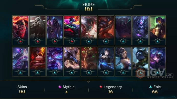 LOL 151 SKINS 
