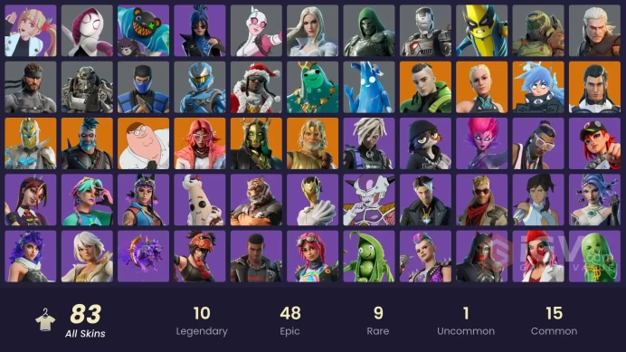 Fortnite Account [PC] 83 skins | Twyn | Paradigm (Reality-659) | The Ageless | Omegarok | Zeus | Nezumi | Peter Griffin | Spectra Knight | Valer