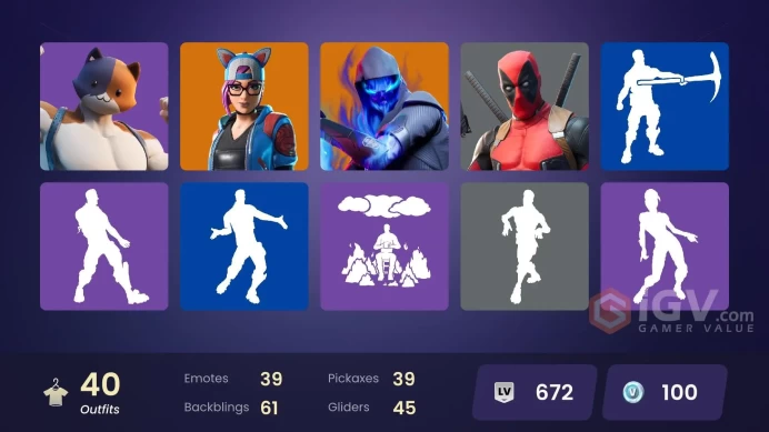 Fortnite Account [PC] 40 skins | Lynx | A.I.M. | Zenith | Era | Blackheart | Gear Specialist Maya | Hybrid | Calamity | Fusion | The Prisoner | 