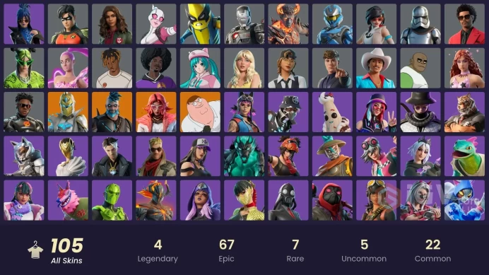 Fortnite Account [PC] 106 skins | Lina Scorch | Subzero Cryptic | Vivi Chroma | Omegarok | Spectra Knight | Valeria | Peter Griffin | Captain Ph