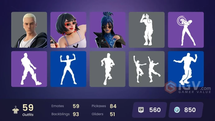 Fortnite Account [PC] 59 skins | Omegarok | Spectra Knight | Valeria | Peter Griffin | Ronin | Snap | Polar Peely | Solid Snake | Santa Dogg | R