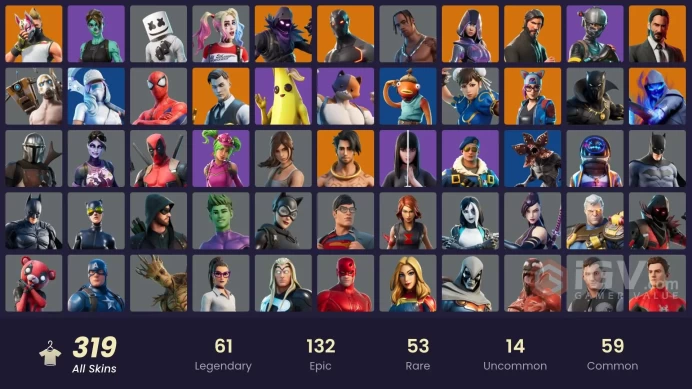 FA / 316 SKINS / IKONIK / TRAVIS SCOTT / THE REAPER / GLOW / ELITE AGENT / BLUE TEAM LEADER / ASTRO JACK / OMEGA (STAGE 5) / WORLD CUP / OG STW