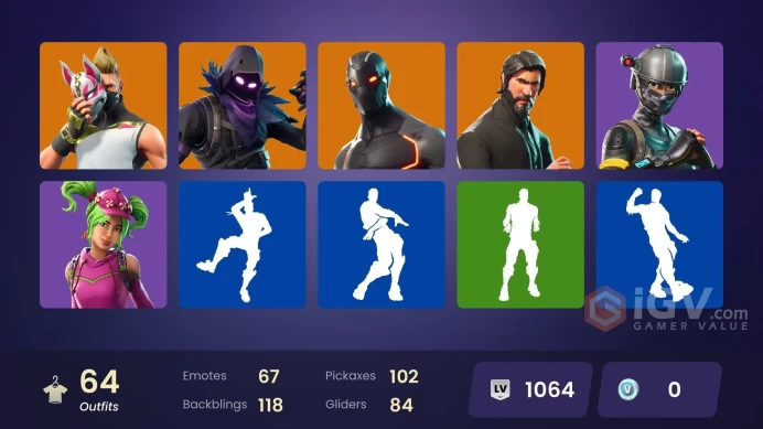 [PC/Nintendo] 64 skins | OG STW | The Reaper | Parental Controls | Elite Agent | Blue Team Leader | Take The L |