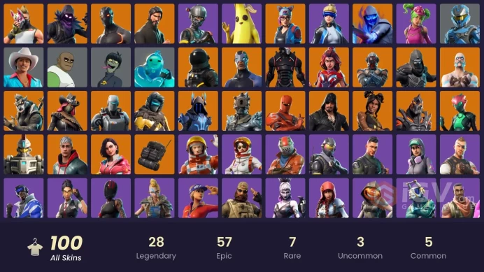 [PC/XBOX/Nintendo] 100 skins | The Reaper | Neo Versa | Elite Agent | Take The L | Omega (stage 5) |