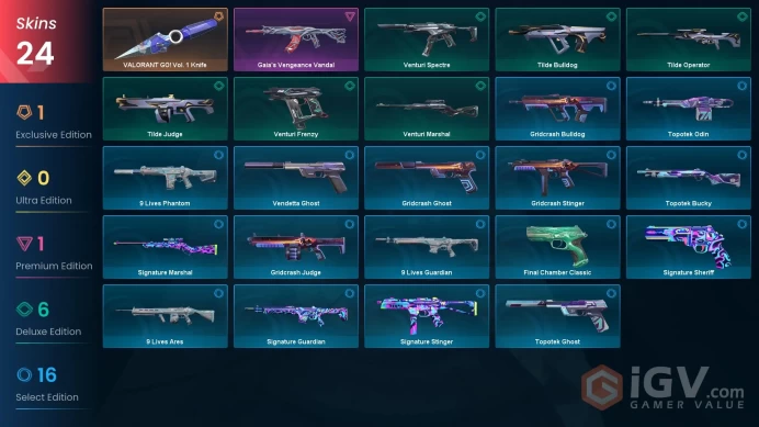 EU | 24 SKINS + 13 AGENTS | VALORANT GO! Vol. 1 Knife