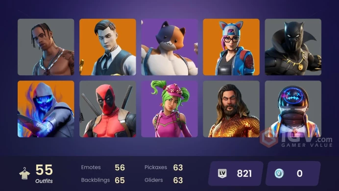 [PC/PSN/XBOX] 55 skins | Travis Scott | Astro Jack | Gold Midas | Gold Brutus | Fade | Omegarok | Spectra Knight | Lynx | Zenith | Carbide |0 VB
