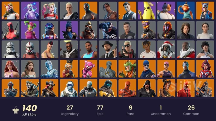 PC/PSN/Xbox/Nintendo 140 skins | OG STW | Galaxy | Travis Scott | Astro Jack | Carbon Commando | Dante | Blue Striker | Gridiron | Love Ranger |