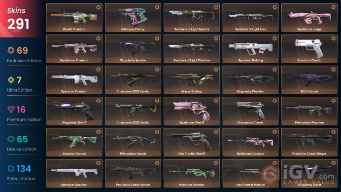 AP/HKG 211775 Spent VP Champions 2023 Bundle Champions 2025 Bundle VCT 2025 Karambit Evori Dreamwings Bundle Primordium Phantom Mystbloom Phanto
