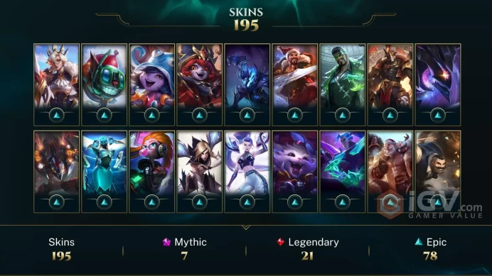 LAN - RANK READY - LAST SEASON PLAT - 172 Champ - 195 Good Skins(1 Ultimate, 7 Mythic, 21 Legendary, 78 Epic) - 167K BE- - FULL ACCES - CHEAP