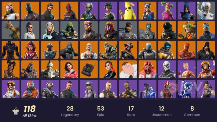 [PC/XBOX/Nintendo] 117 skins | The Reaper | Elite Agent | Blue Team Leader | Omega (stage 5) | Blue Striker |