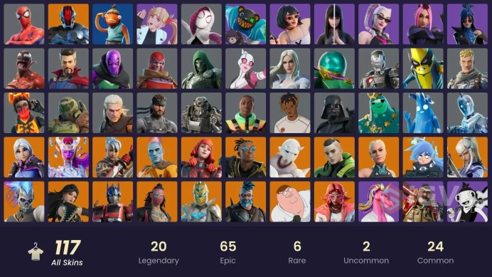 | PC/PSN/XBOX | 117 SKINS | Omegarok | Nezumi | Renzo the Destroyer | Valeria | Ronin | Torin | Kado Thorne | The Origin | 350 VBUCKS | FwQsV |