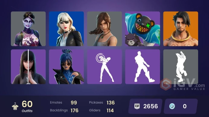 | PC/PSN | 60 SKINS | Peter Griffin | Joey | Paradigm (Reality-659) | Raz | Kymera | Felina | Montague | Meow Skulls | Hope | 0 VBUCKS | FwJEr |
