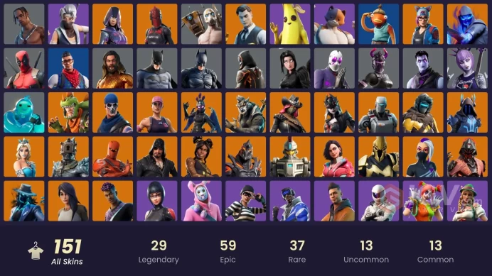 [PC] 151 skins | OG STW | IKONIK | Glow | Travis Scott | Carbon Commando | Point Patroller | Blue Striker | Prodigy | Fade | Red Knight | 650 VB