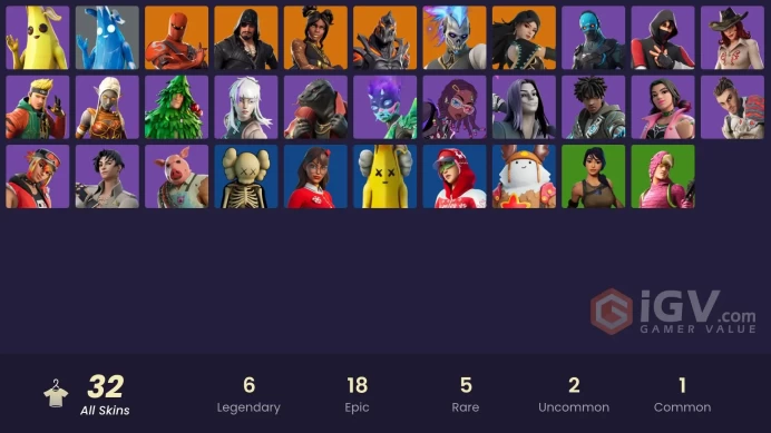 FA - [PC/XBOX] 32 skins | IKONIK | Renzo the Destroyer | Ruin | Era | Blackheart | Luxe | Hybrid | Polar Peely | Rian | Take The Elf