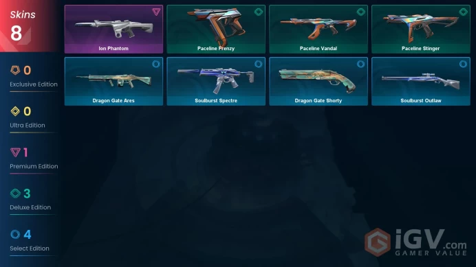 EU | VP 249 | LVL 9 | Ion Phantom | Paceline Vandal | Paceline Stinger | Paceline Frenzy | Dragon Gate Shorty | Soulburst Outlaw | Drago | V0736