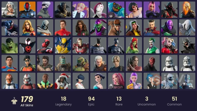 [ALL PLATFORMS]-180 Skin-208 Pickaxes-188 Emotes -170.000 V-BUCKS SPEND-FULL ACCESS-BEST SELLER-