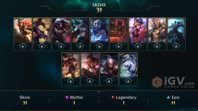 EUNE S1 (0W1L) I 33 SKIN I 107 CHAMP I PLAT MMR I SAFETY I INSTANT DELIVERY I FULL ACCES