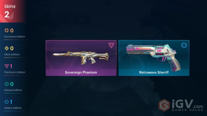 | AP | 2 SKINS | VALUE: 1775 VP | Sovereign Phantom | Retrowave Sheriff | RANKED READY | 83 LEVEL | INSTANT DELIVERY | FULL ACCESS | Fw67i |