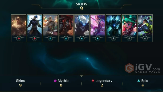 EUW GOLD4 (0WIN1LOSE) I 53 CHAMP I 9 SKIN I PLAT2+ MMR I FULL ACCES I INSTANT DELIVERY I SAFE