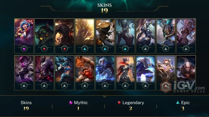 Rank: Currently - Master 210 LP [EUW] > 52 Champions > 19 skins > unverified Email > Handmade > 20K BE