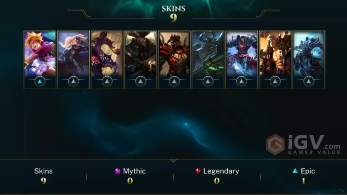 LAN - UNRANKED - 33 Champ - 9 Good Skins -  38.8K BE- GOOD LOOT - HANDMADE - S6 ACC - FULL ACCES - CHEAP