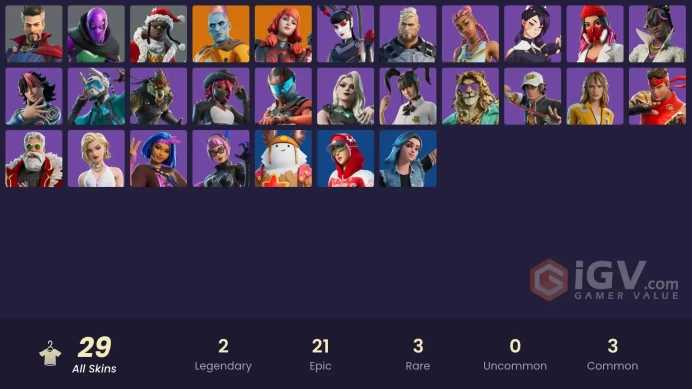 29 skins [All Platforms] The Origin | The Imagined | Prowler | Doctor Strange | Santa Dogg | The Bride | Erisa | 50 VB | Instant Delivery
