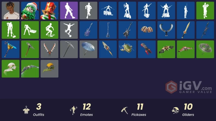 3 skins [All Platforms] Slayer Juice WRLD | Winterfest Bushranger | Holiday Boxy | Piñata Brian | Cozy Conch | 200 VB | Instant Delivery